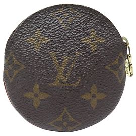 LOUIS VUITTON RUNDES MÜNZBEUTEL M61926 AUS BRAUNEM MONOGRAM CANVAS