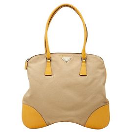 Prada Triangle Logo Plate Tote
