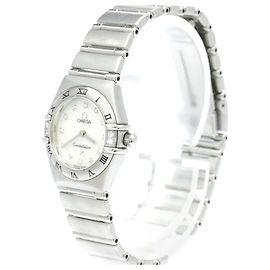 Omega Constellation 95 Quartz Stainless Steel and Rose Gold with Diamond Bezel and Markers and Mother of Pearl 22