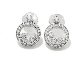 Chopard Happy Diamonds Boucles d'oreilles en Or Blanc 18K