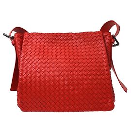 Bottega Veneta Borsa a Tracolla Square Flap Intrecciato Nappa Medium