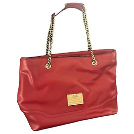 Borsa Tote Love Moschino in pelle rossa con dettagli dorati