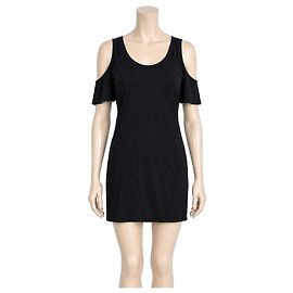 Acne Studios Mini Abito con Spalle e Schiena Scoperte - Nero