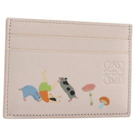 Tarjetero LOEWE de piel Rosa Auth 167702M