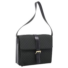 Borsa a tracolla LOEWE Canvas Green Gold Tone Auth 204750V
