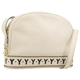 Autre Marque Borsa a tracolla SAINT LAURENT in pelle beige e oro Auth 201477