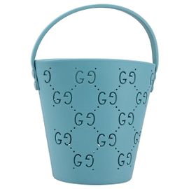 Borsa per bambini GUCCI in gomma Turquoise Blue 723051 Auth 202697M
