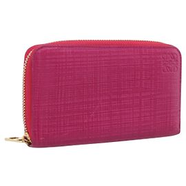 LOEWE Portemonnaie aus Leder Rosa Gold Auth 204802A