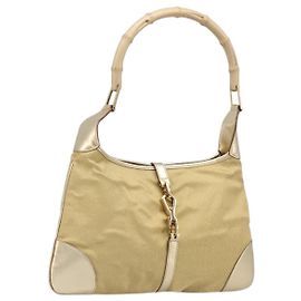Bolsa de Ombro GUCCI Bamboo Kandinsky Canvas Gold 001 4060 Auth 204453A