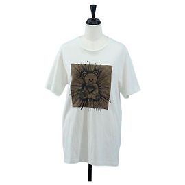 T-shirt a maniche corte Coach Signature in cotone XS Bianco Auth 203738M
