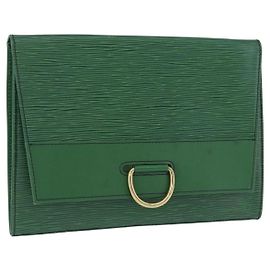 Borsa a Pochette LOUIS VUITTON Epi Jena Green M52724 LV Auth 204030