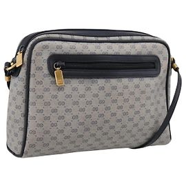 Borsa a tracolla GUCCI GG Supreme PVC Navy Gold 007 39 0014 Auth 203669