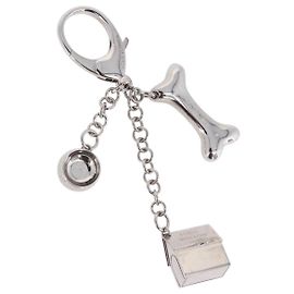 LOUIS VUITTON Bijoux Sack Baxter Charm Metal Silver M65178 LV Auth ar14252V