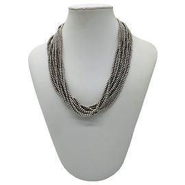 Collar gargantilla Torsade de varias vueltas en plata esterlina con cuentas Tiffany & Co.