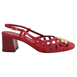 Tacchi Tory Burch in pelle rossa