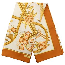 Foulard di seta Hermès Caraibes Bianco 90 Scarves