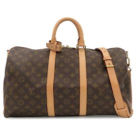 Mala de Viagem Louis Vuitton Monogram Keepall Bandouliere 45 Castanha