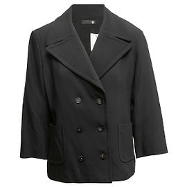 Blazer doppiopetto The Row in misto lana vergine nero Taglia US S