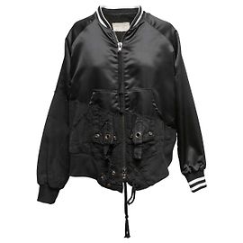 Giacca Bomber Patchwork Greg Lauren Bianca e Nera Taglia US S