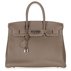 Hermès Etoupe Togo Birkin 35 PHW