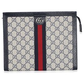 Bolso Ophidia Large de lona GG Supreme azul marino Gucci