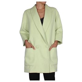 Autre Marque Katya Silchenko Double-Breasted Wool Blend Coat Jacket