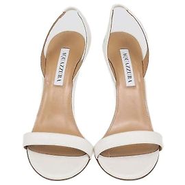 Sandali So Nude in pelle bianca Aquazzura
