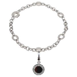 Bulgari Pulseira Bvlgari em ouro branco 18K com pingente de ônix