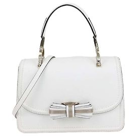 Borsa a mano Valentino in pelle bianca con fiocco