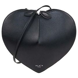 Alaïa Alaia Le Coeur Schultertasche aus schwarzem Leder