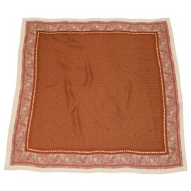 Zimmermann Lenço de seda castanho com estampado paisley 90