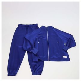 Set Y3 Felpa con Cappuccio e Tasca con Zip e Pantaloni Jogger con Coulisse Blu Metallizzato