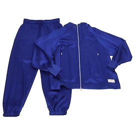 Set Y3 Felpa con Cappuccio e Tasca con Zip e Pantaloni Jogger con Coulisse Blu Metallizzato