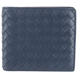 Bottega Veneta Bi-fold Geldbörse Marineblau