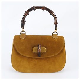 Borsa a mano in pelle Gucci Bamboo