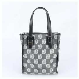 Loewe Anagram Repeat Canvas Leder Tote Bag
