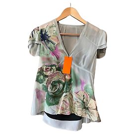 Karen Millen Blusa de seda com estampa floral