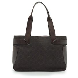 Gucci Borsa tote a spalla in tela denim monogram GG marrone