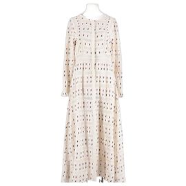 Autre Marque LOVE SHACK FANCY Baumwollkleid Weiß