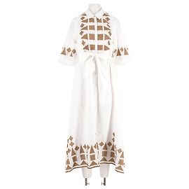 Autre Marque Vestido de algodón blanco GOA