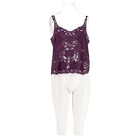 Autre Marque Top de corte reto roxo SHINTA