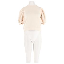 Top de algodón beige Ulla Johnson
