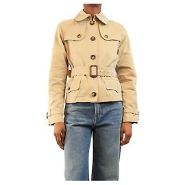 Burberry Chaqueta corta con cinturón neutra - size XS
