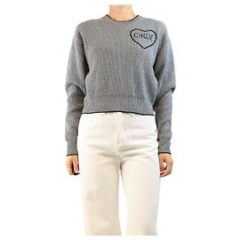 Chloé Camisola canelada cinza com coração - size S