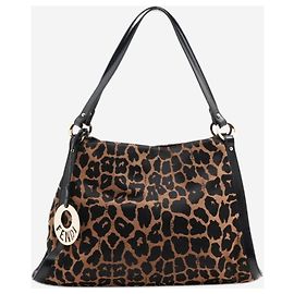 Fendi Bolso de hombro de leopardo marrón