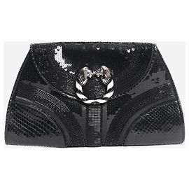 Bulgari Clutch Leoni adornada con lentejuelas negras