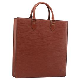 LOUIS VUITTON Epi Sac Plat Hand Bag Brown M52073 LV