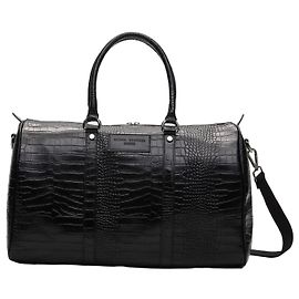 Autre Marque Maison Heritage Paris Borsa da viaggio NiNou in pelle nera effetto coccodrillo