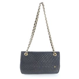 Bolsa de Ombro em Couro Matelassê com Corrente Bally