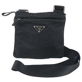 Sac à épaule en cuir et nylon Tessuto avec logo triangle Prada